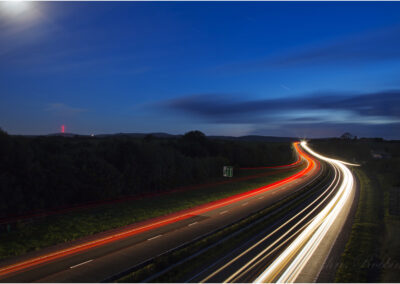 A30,cornwall,duel carriageway,traveling,traffic,travel,destination,holiday,night,dusk,dark,light,lights,trails,timed exposure,slow shutter speed,night photography,head lights,red,blue,movement